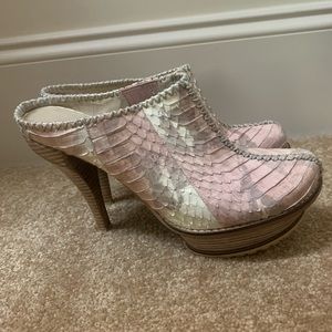 Pink snake skin mule| Lisa for Donald J Pliner | size 8